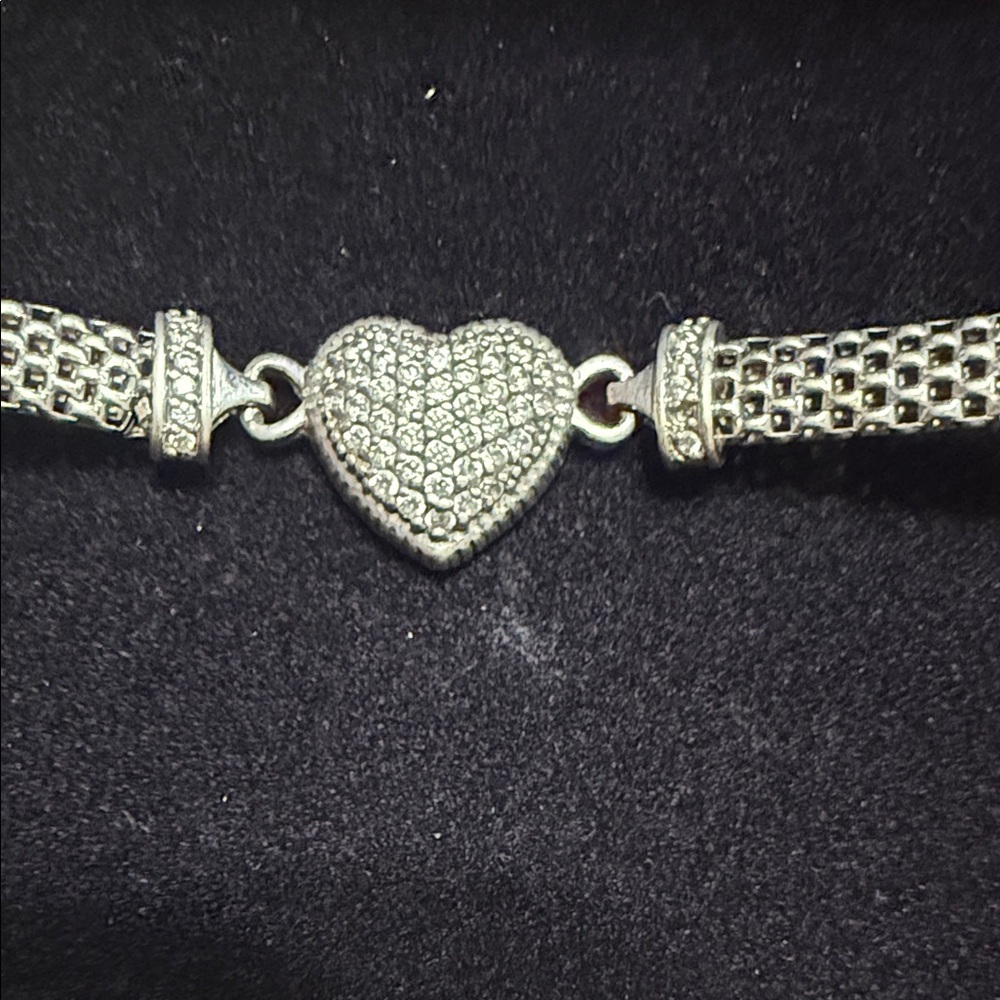 Elegant Silver Heart Bracelet